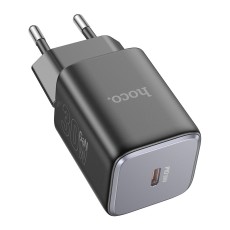 Travel Charger Hoco N43 Vista with USB PD30W GaN Tech Small Size Black