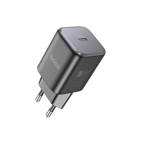 Travel Charger Hoco N43 Vista with USB PD30W GaN Tech Small Size Black
