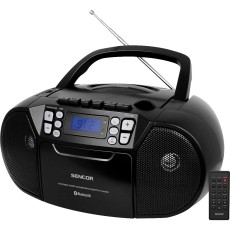 Sencor SPT 3907 B Wireless Boombox with CD/Cassette/MP3/USB/BT  5.0 4W RMS (2 x 2 W)