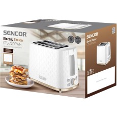 Toaster 930W 3D Pattern Design Sencor STS 7200WH White