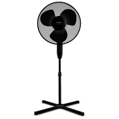 Pedestal Fan 40cm 3-Speed Adjustable Height with Oscillation Black