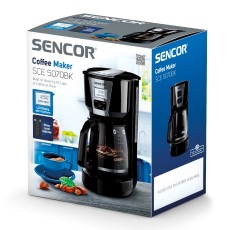 Filter Coffee Maker with LCD Screen1.8lt 1000W Sencor SCE 5070BK Black