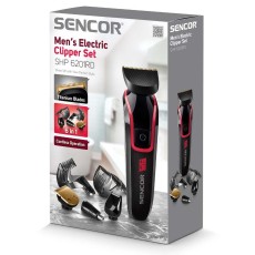 Rechargeable Hair Clipper & Trimmer with 4 Heads Sencor SHP 6201RD Red