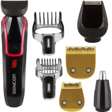 Rechargeable Hair Clipper & Trimmer with 4 Heads Sencor SHP 6201RD Red