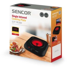 Portable Ceramic Single Hob 1200W 19 cm Sencor SCP 1763BK Black