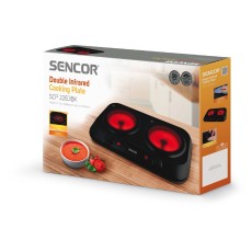 Portable Ceramic Double Hob 1200W 19cm Sencor SCP 2263BK Black