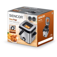Deep Fryer with Temperature Control Capacity 1.5 lt 900W Sencor SFR 6200SS Silver