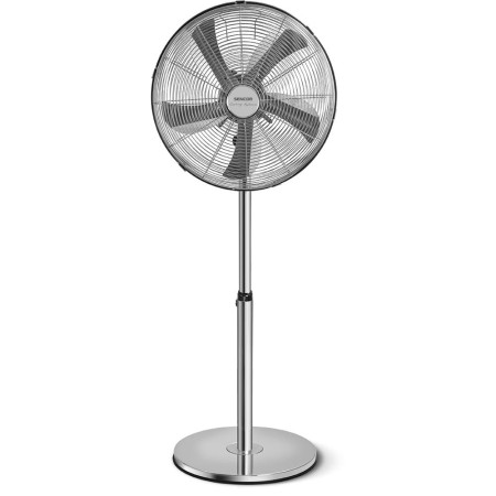 Pedestal Fan Sencor SFN 4040SL 50W with 3 Speeds Metal Body Height Adjustable Silver