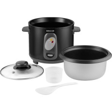 Electric Rice Steamer 1lt Stainless Steel Sencor SRM 1001BK Black