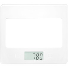 Kitchen Scale 5Kg LCD Screen UltraSlim Glass Sencor SKS 5030WH White