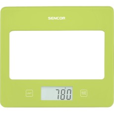 Kitchen Scale 5Kg LCD Screen UltraSlim Glass Sencor SKS 5031GR Green