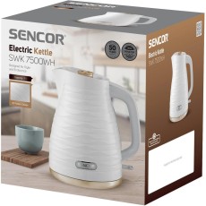 Electric Kettle 1,7lt 3D Pattern Design Sencor SWK 7500WH White
