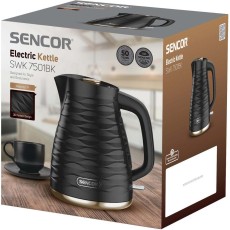 Electric Kettle 1,7lt 3D Pattern Design Sencor SWK 7501BK Black