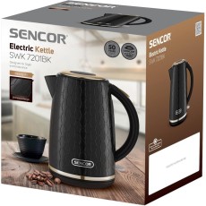 Electric Kettle 1,7lt 3D Pattern Design Sencor SWK 7201BK Black