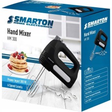 Hand Mixer 6 Speeds 300W Smarton HM 300 Black