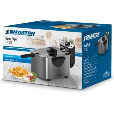 Stainless Steel Fryer with Temperature Control 3lt 2200W Smarton FR350 Silver