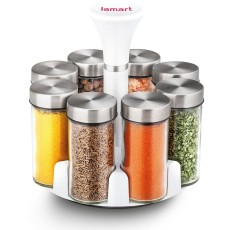 Glass Spice Jars on Rotating Base Lamart LT7017 8pcs
