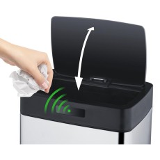 Stainless Steel Waste Bin with Photocell 45lt SENSOR Lamart LT8044 Silver/Black