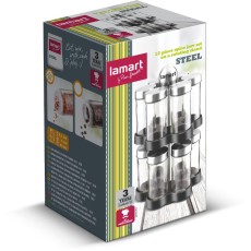 Glass Spice Jars on Rotating Base Lamart LT7044 12pcs