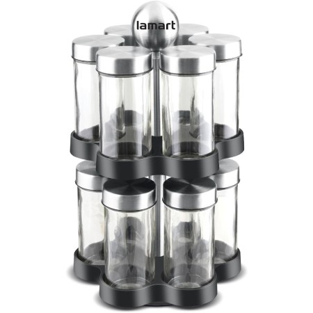 Glass Spice Jars on Rotating Base Lamart LT7044 12pcs