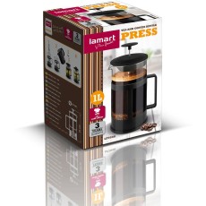 Hand Coffee Maker Tea Maker PRESS 1lt 10cm Lamart LT7048 Transparent/Black