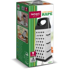 4 Sided Stainless Steel Grater 26cm RAPE Lamart LT7050 Grey/Black