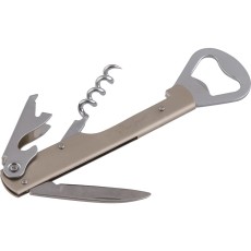 Bottle Opener & Corkscrew Metal Lamart LT2069 Grey
