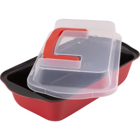 Cake Mold Rectangle with Lid 29?15?6.5cm Lamart LT3100 Black/Red
