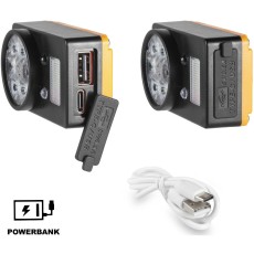 Rechargeable headlamp with powerbank Retlux RPL 702