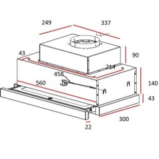 TEKA Sliding Hood 3 Speeds Dual Suction Turbine 694m3/h 60cm CNL 6610 Silver