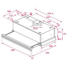 Pull-out Hood TEKA EcoPower 2 +1 Speeds 385m3/h 60cm CNL 6415 Black