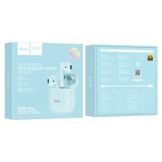 Wireless Hands Free Hoco EW19 Plus V5.3 με Master/Slave Switch Hi-Fi Audio Sierra Blue