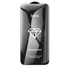 Tempered Glass Hoco Premium Series A37 120CC Large Arc Edges Dustproof 0.4mm 3D Anti-Static for Apple iPhone 15 Pro Max