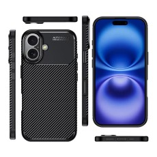 Case Ancus AutoFocus Carbon Fiber για Apple iPhone 16 Plus Black