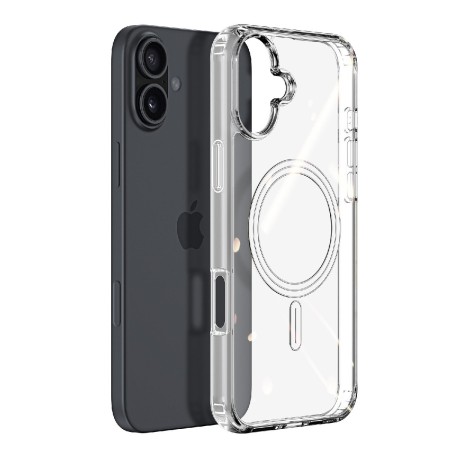 Case TPU Ancus Magnetic Ring for Apple iPhone 16 Plus Transparent
