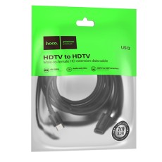 Data Cable HDMI Hoco US13 HDMI Male to HDMI Female 1m Black
