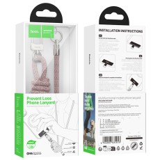 Hoco Multifunctional Lanyard Fluorescent Peach 1.8m