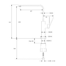 TEKA Stainless Steel Sink Faucet Rotating Easy-Quick FOT 994 3/8”-1/2”TOTAL