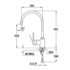 TEKA Stainless Steel Sink Faucet Rotating IN 995 1/2’’EASY