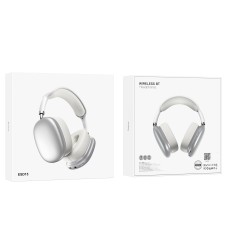 Wireless Stereo Headphone Hoco ESD15 Cool Shadow V5.3 400mAh 12h Use Time with Micro SD and AUX Ports Silver