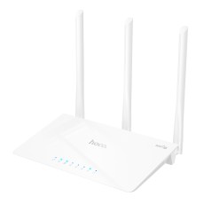 WiFi Router Hoco HI30 Wifi4  300Mbps 2.4GHz 3x5dBi White