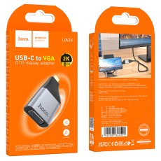 Hoco UA34 USB-C to VGA 2k Grey