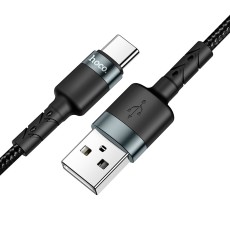 Data Cable Hoco DU46 USB-A  to USB-C for Fast Charging and Data Transfer Black 1m