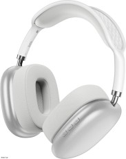 Wireless Stereo Headphone Hoco ESD15 Max Shadow V5.3 400mAh with Micro SD and AUX ports Silver