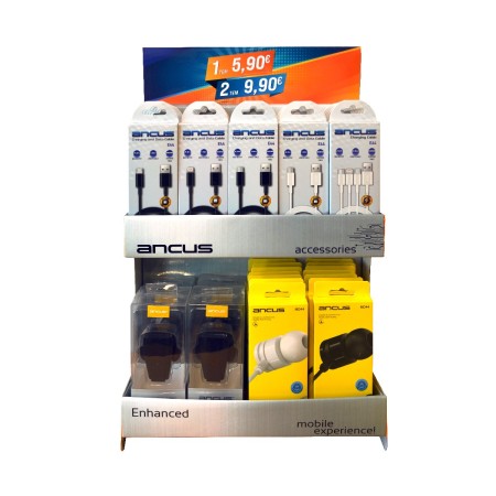 Stand with Accessories Ancus, Hands Free, Charger and Charging Cables 48 Pieces