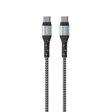 Data Cable Energizer Metal & Braided Nylon Cable  USB-C to USB-C 2.0 Silver 2m