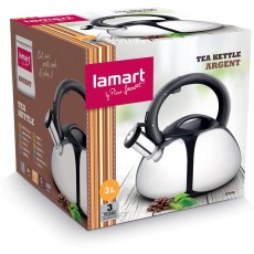 Teapot Stainless Steel 3lt Lamart LT7006 Silver/Black