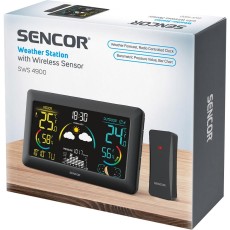 Weather Station - Clock - Alarm Clock Sencor SWS 4900 with Wireless Sensor and LCD Color Screen