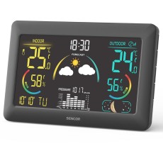 Weather Station - Clock - Alarm Clock Sencor SWS 4900 with Wireless Sensor and LCD Color Screen