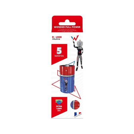 Battery Alkaline Wonder Full Power D-LR20 1.5V Pcs. 5